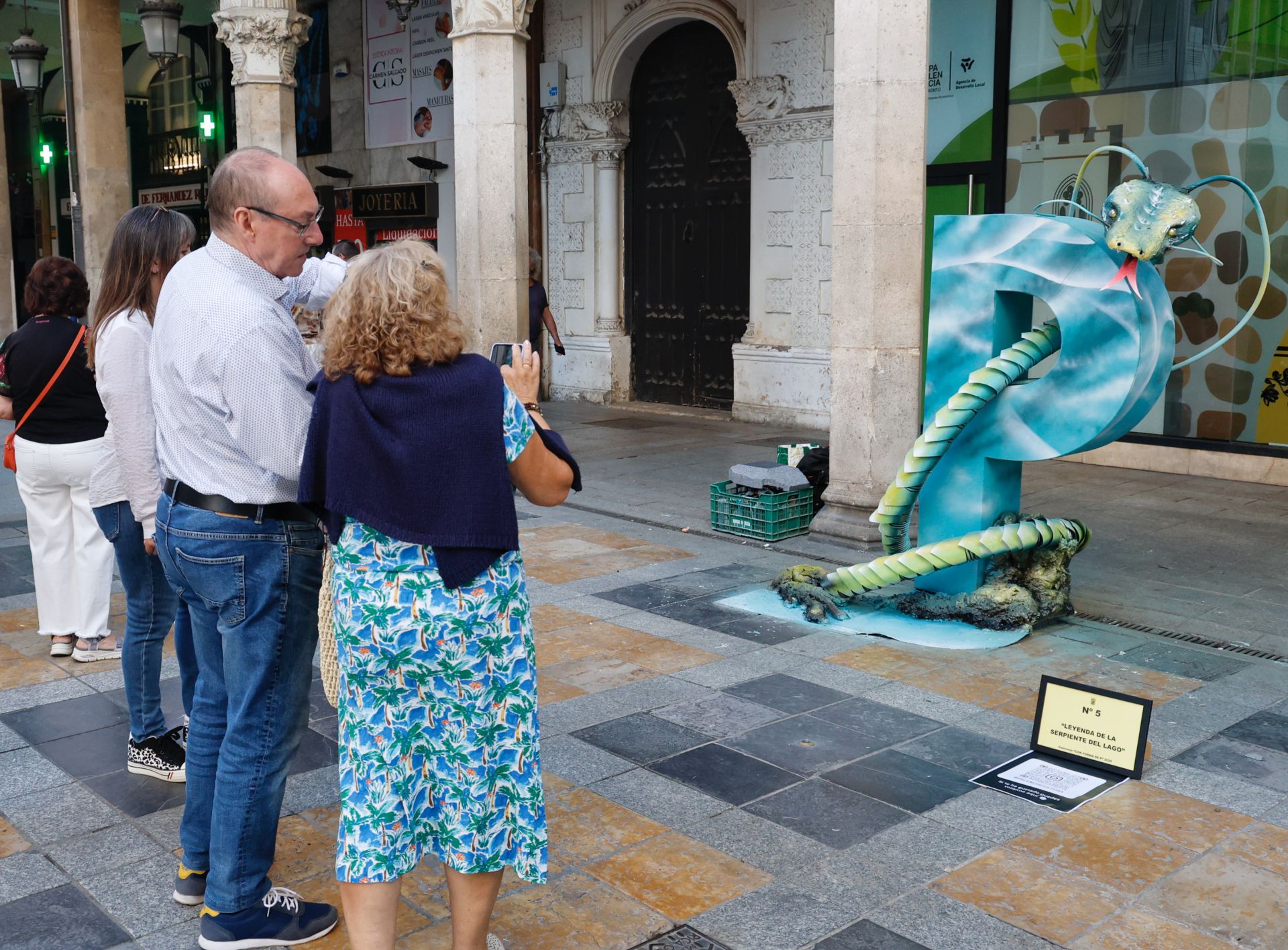 Así han quedado las esculturas en forma de P del concurso de San Antolín