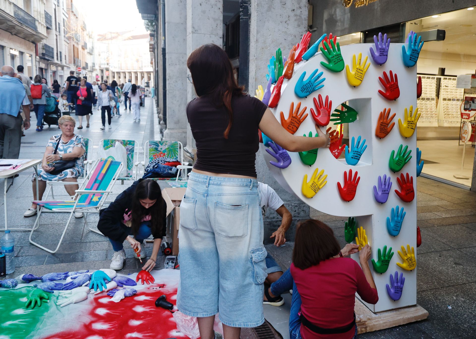 Así han quedado las esculturas en forma de P del concurso de San Antolín