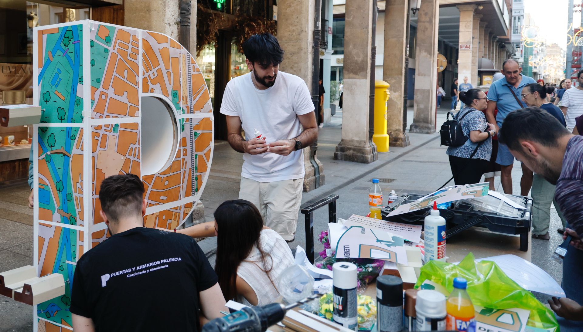 Así han quedado las esculturas en forma de P del concurso de San Antolín