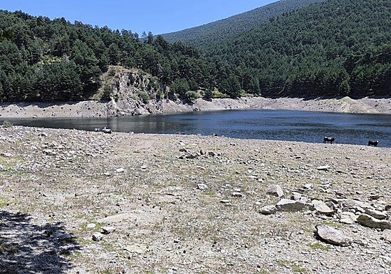 Estado del embalse de El Tejo el pasado mes de julio.