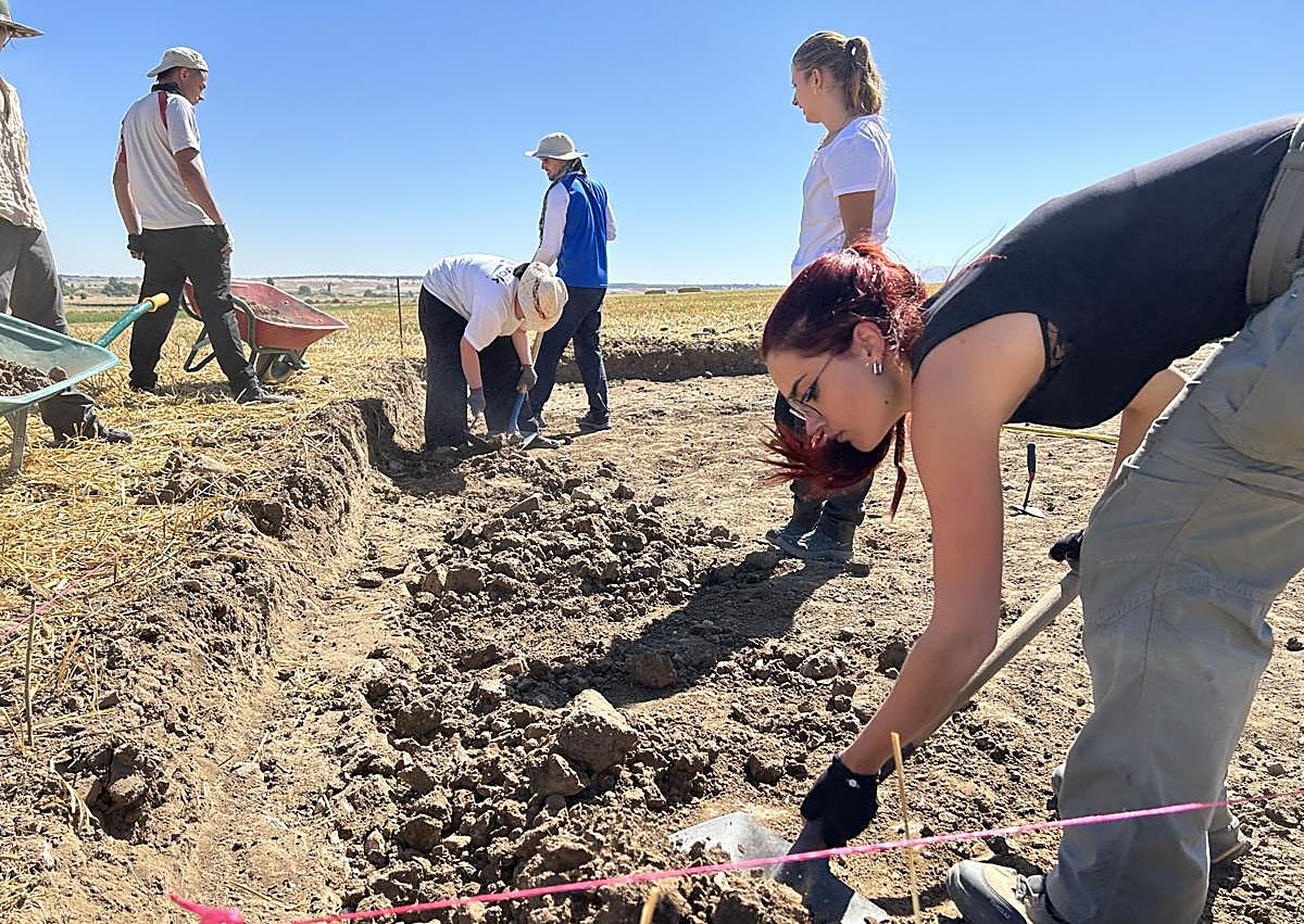 Imagen secundaria 1 - Visita a Confloenta y labores realizadas para el hallazgo de restos, como es un mosaico.