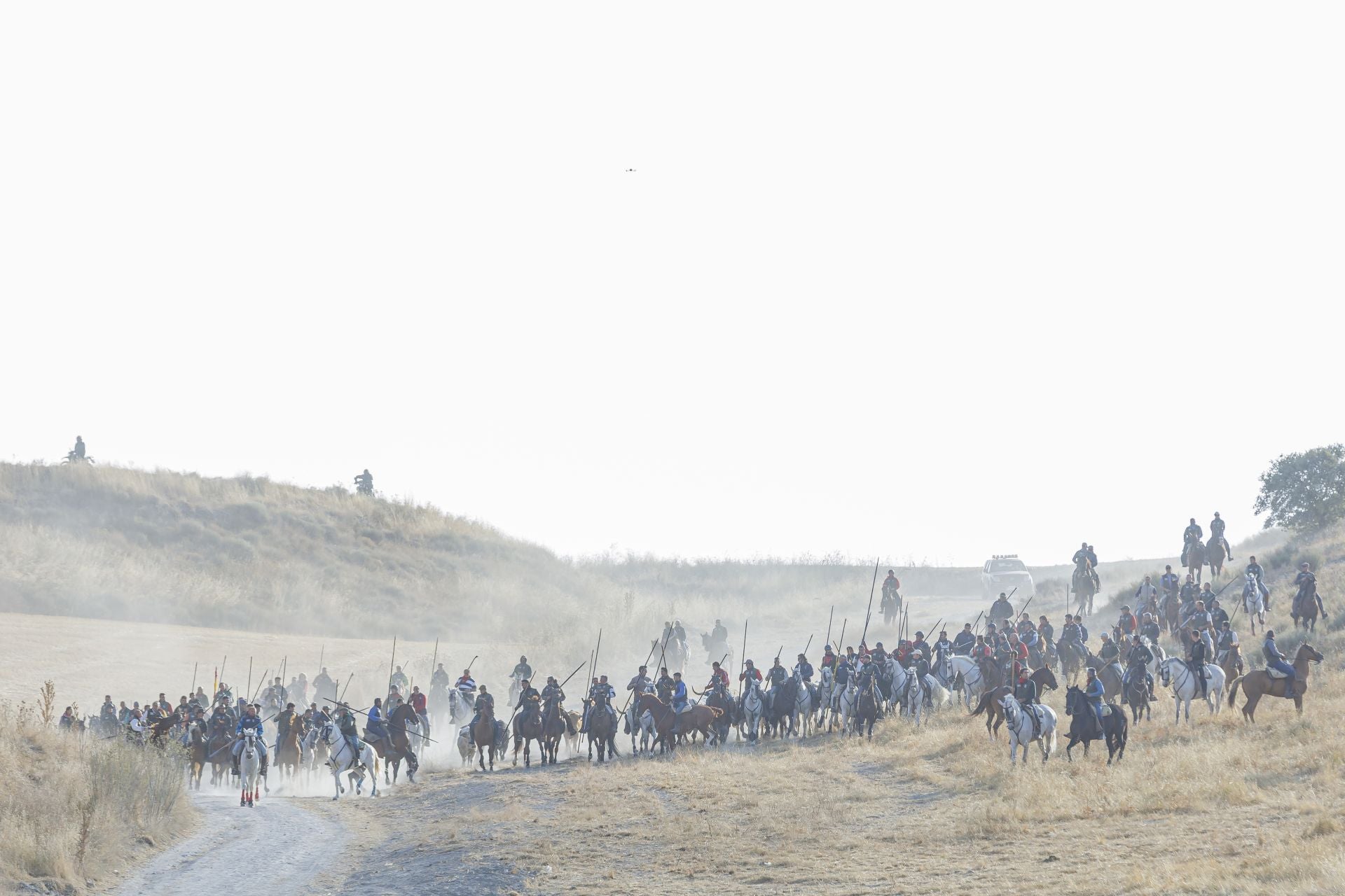 Fotografías del quinto encierro de Cuéllar en el campo