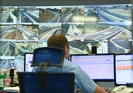 Imagen de archivo del centro de mando de la DGT en Valladolid.