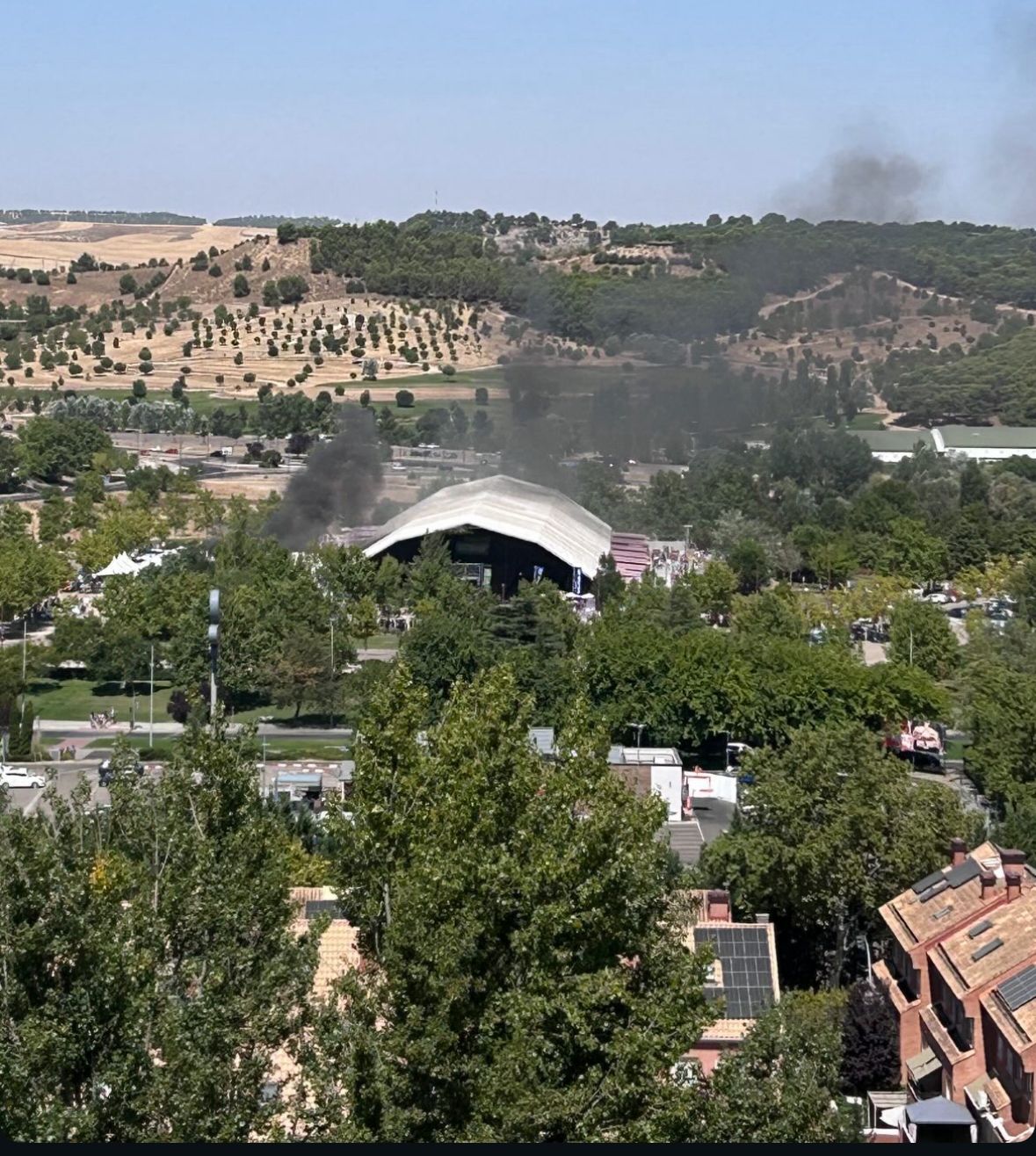 Las imágenes del incendio en la Casa de Andalucía de las Fiestas de Valladolid