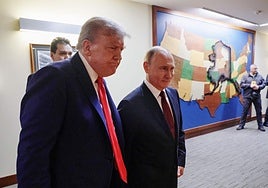 Donald Trump y Vladimir Putin, durante el encuentro que mantuvieron en Alaska el pasado 15 de agosto.