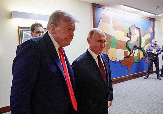 Donald Trump y Vladimir Putin, durante el encuentro que mantuvieron en Alaska el pasado 15 de agosto.