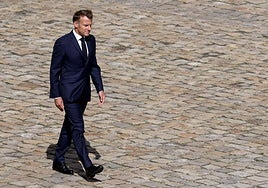 Macron, el pasado viernes en París en un acto oficial.