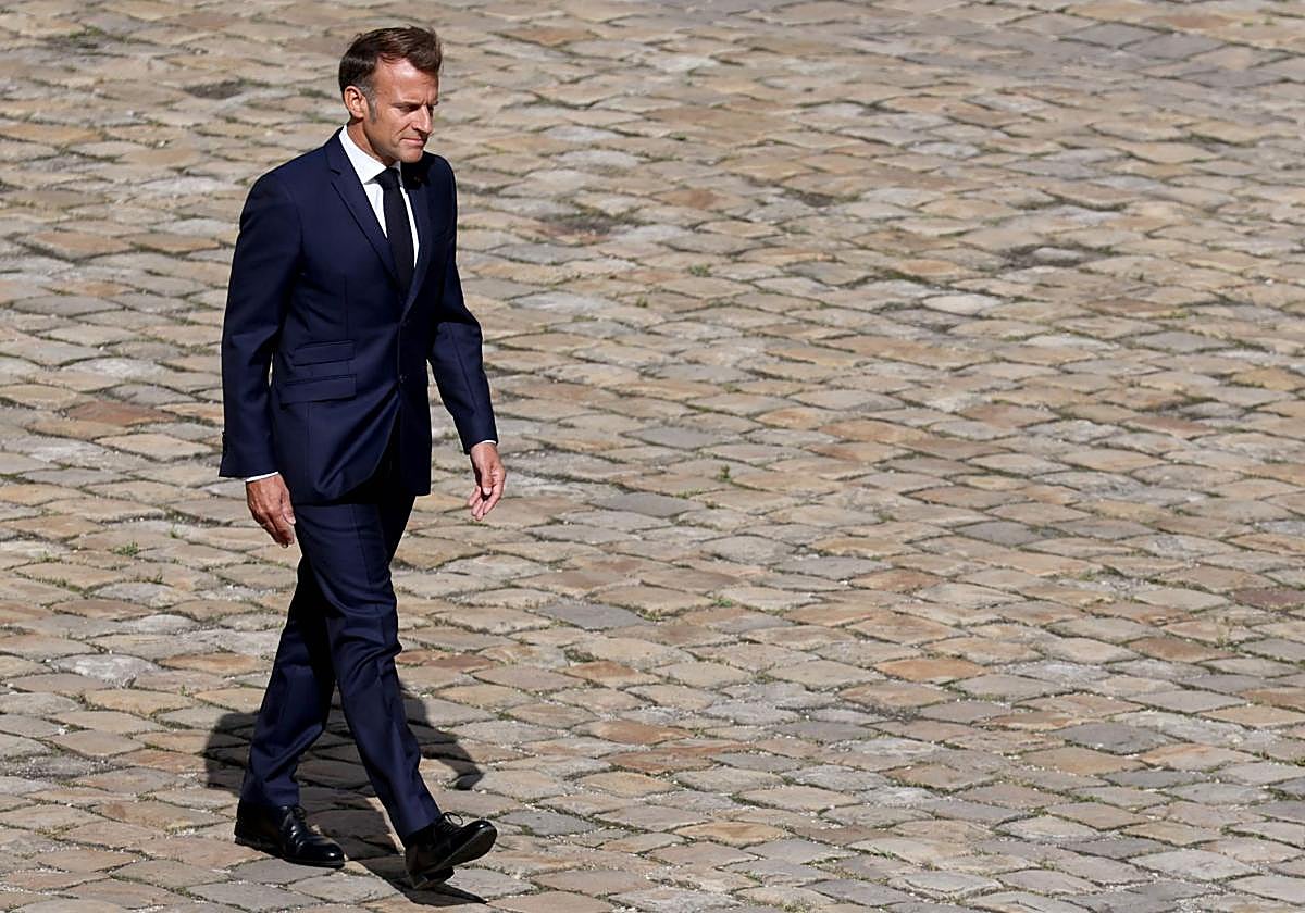 Macron, el pasado viernes en París en un acto oficial.