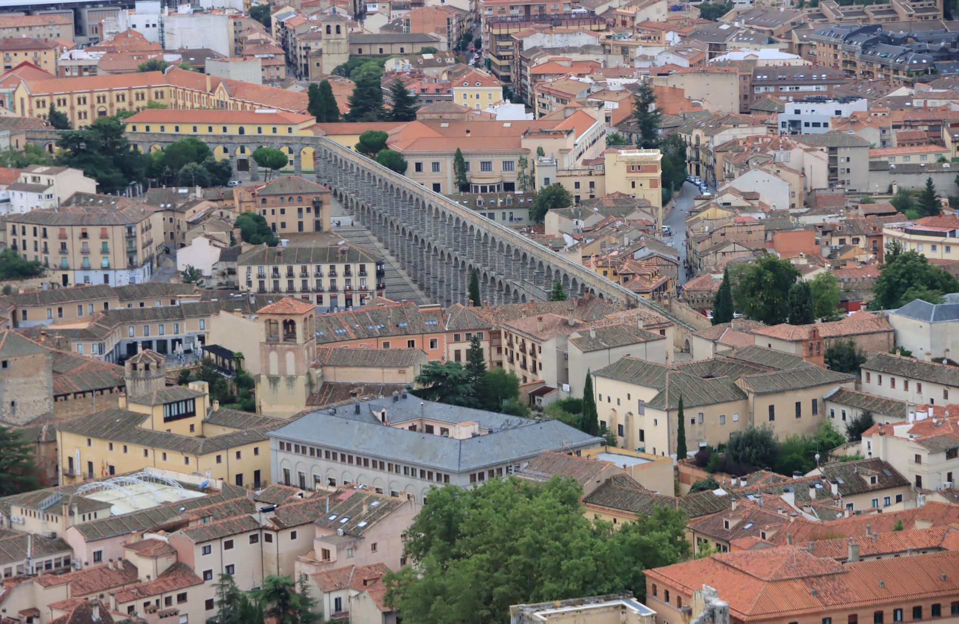 Vista aérea del centro de Segovia.