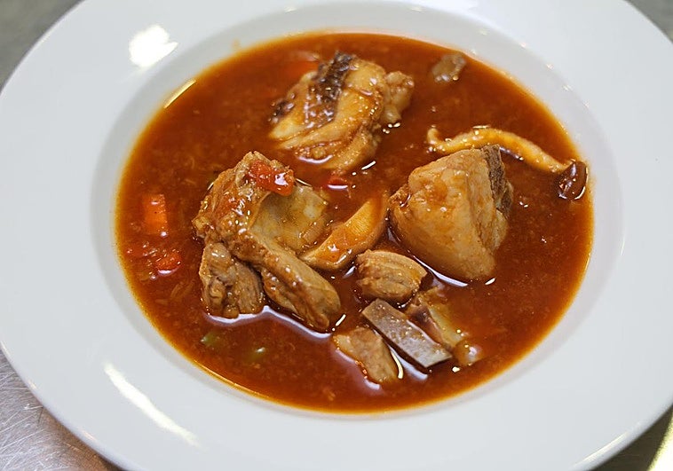 Plato de caldereta de lechazo, por el chef Raúl del Moral