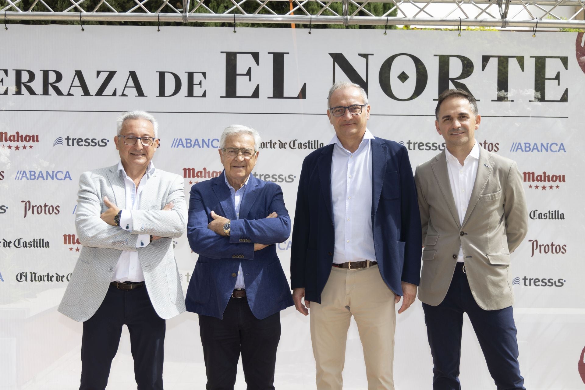 Fernando Ortega, de Abanca, Ildefonso Vela, de Grupo Ibérico Armedilla, Agustín de Prada, de Asoprovac CyL, y Alfonso García, de Abanca Agro.