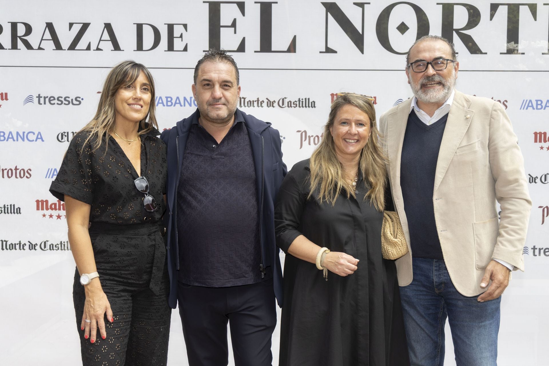 Azucena Mancebo, de Unicaja, Álex García, de A. García Cocina y Baño, Silvia Pérez, de Unicaja, y Jesús García Galván, consultor de comunicación.
