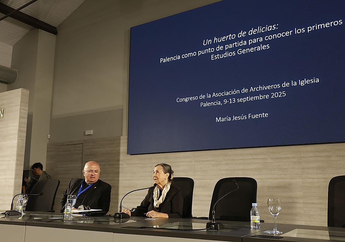 María Jesús Fuente, durante su ponencia.