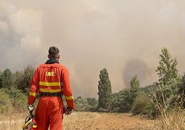 Incendio en Calaveras de Arriba, en León, el pasado agosto.