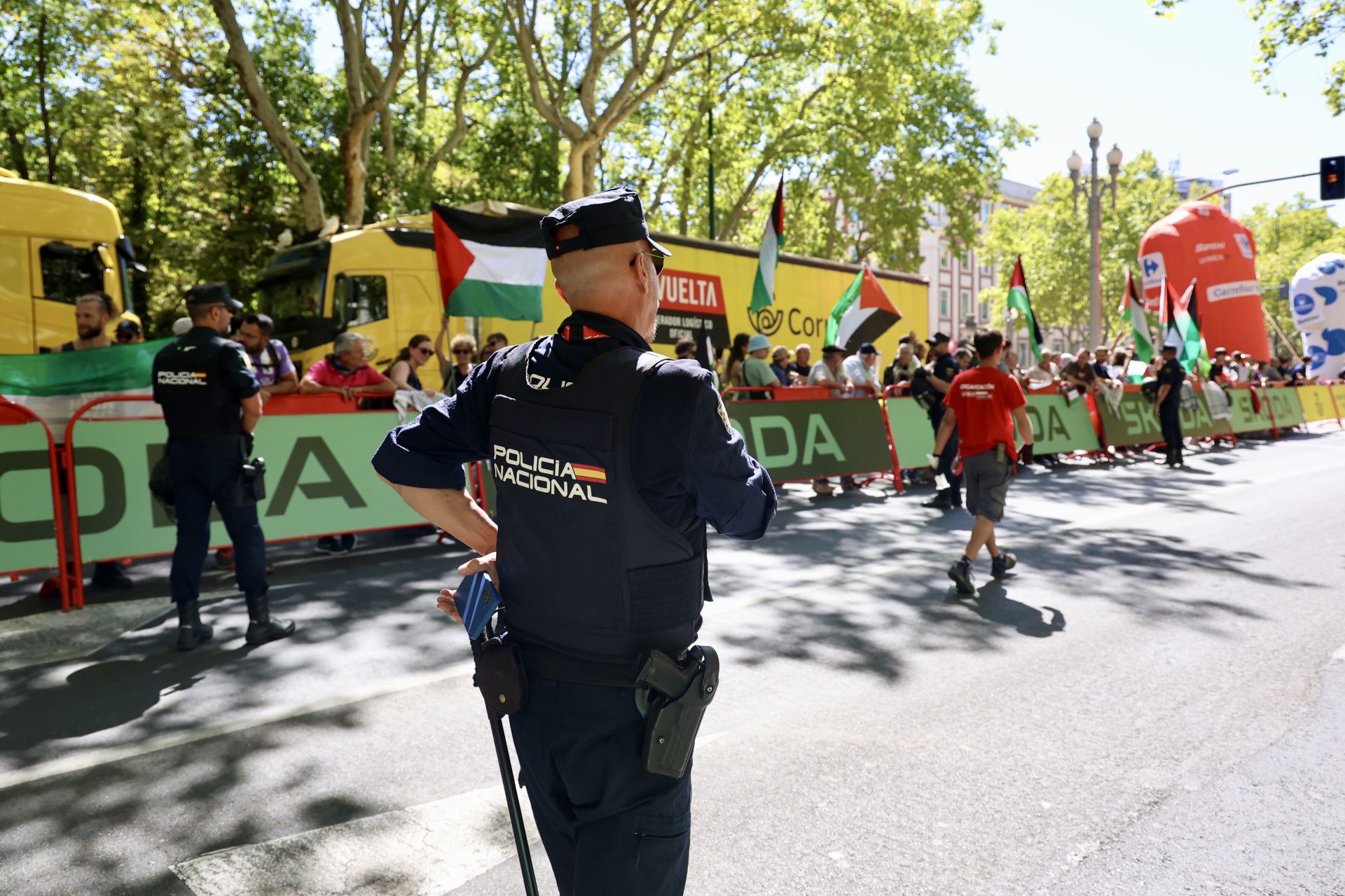 Imágenes de las protestas propalestinas en La Vuelta
