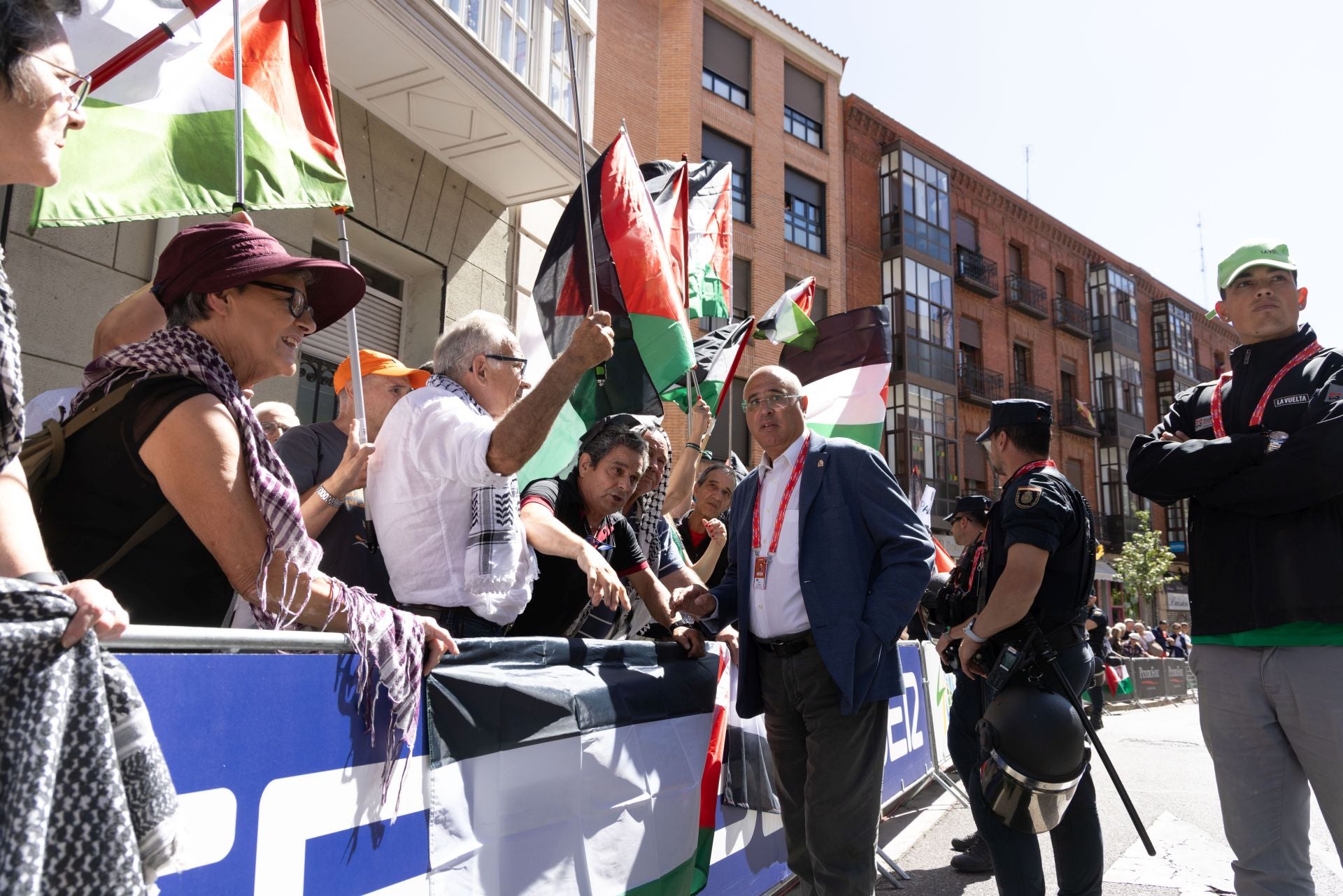 Imágenes de las protestas propalestinas en La Vuelta