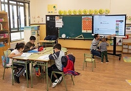 El aula de Bolaños de Campos, integrado en el CRA Campos de Castilla.