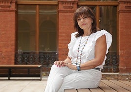 Carmen Cabestany, presidenta de la Asociación No al Acoso Escolar (NACE), en el Ayuntamiento de Valladolid.