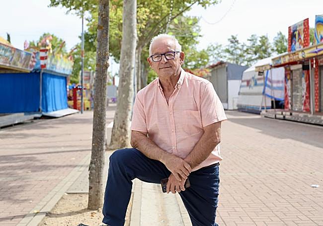Marcelino González 'Cholo' en uno de los paseos del recinto ferial
