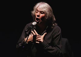 José Mercé durante un concierto en el Teatro Carrión en 2022.