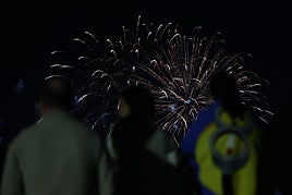 Sesión de fuegos artificiales en Valladolid.