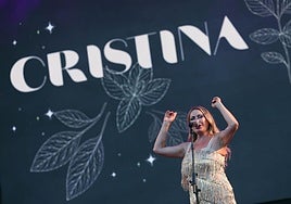 Cristina Lázaro, durante un momento de su concierto.