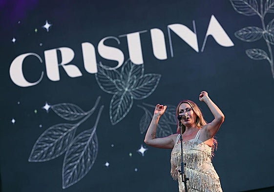 Cristina Lázaro, durante un momento de su concierto.