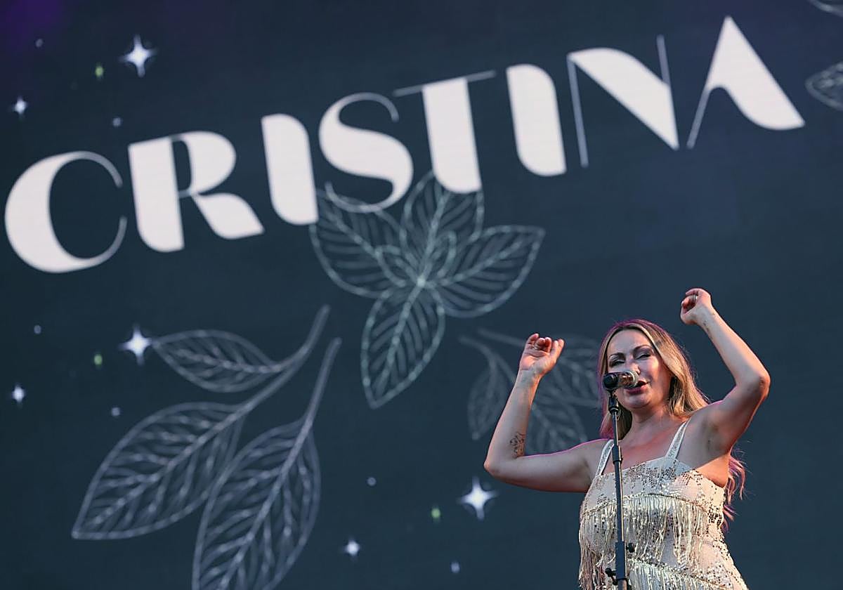 Cristina Lázaro, durante un momento de su concierto.