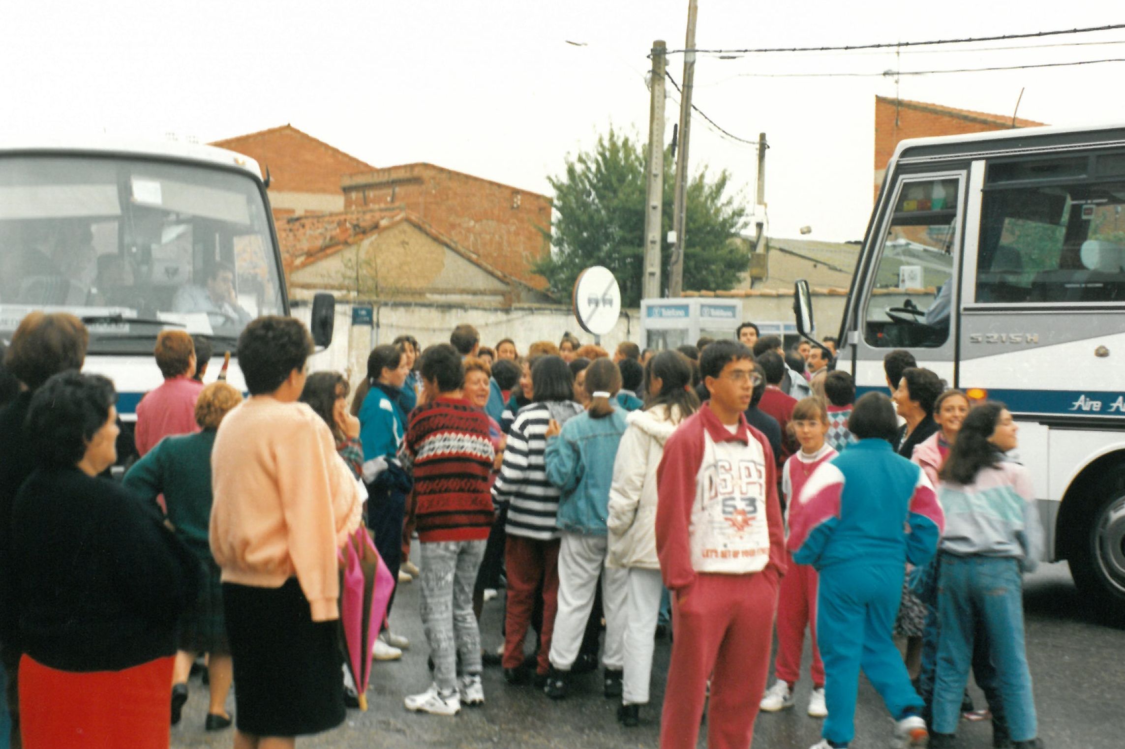 Protesta por la falta de transporte escolar. Octubre de 1994.