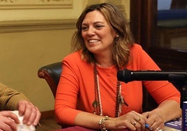 Milagros Marcos, el año pasado en la presentación del libro 'Éxodo y poder' de Graciano Palomo.