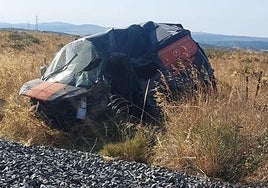 Estado en el que quedó el vehículo tras el accidente.