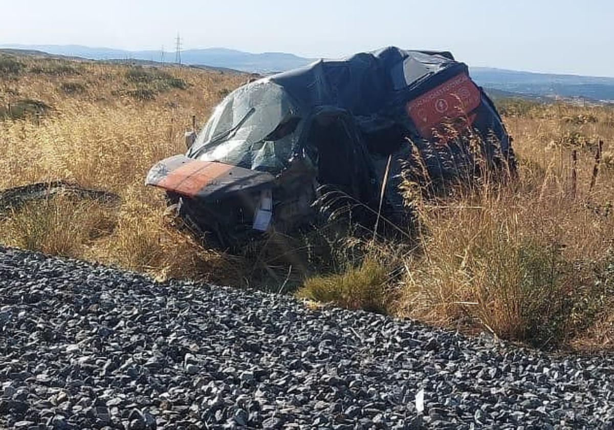 Estado en el que quedó el vehículo tras el accidente.