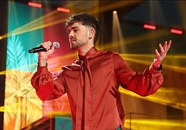 Iván Rojo, en un momento de su actuación en la gala 0 de 'Operación Triunfo'.