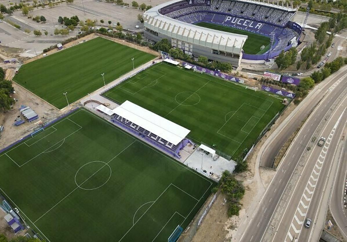 Los Campos Anexos y el estadio José Zorrilla.