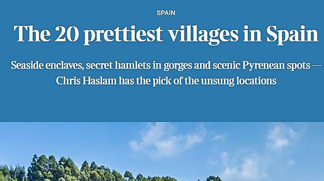 ¿Qué pueblo de Valladolid fue elegido uno de los más bonitos de España según un artículo publicado por 'The Times'?