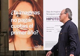 Un banco anuncia sus precios para hipotecas.