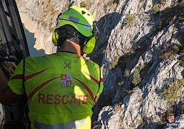 Imagen desde el helicóptero donde se ha llevado la búsqueda este miércoles en el pico Gilbo.
