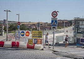 Calle Padre Claret, cortada al tráfico este jueves.