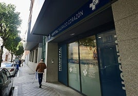 Entrada al hospital Sagrado Corazón de Valladolid.