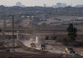 Vehículos militares del ejército israelí.