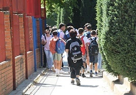 Primer día de clase en un instituto vallisoletano.