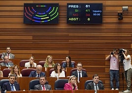 Momento de la votación de la ley de publicidad institucional en junio.