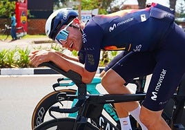 Romeo rueda por última vez antes de la contrarreloj del Mundial de Ruanda de este domingo.