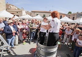 Fiesta de la Vendimia, ayer, en Valtiendas.