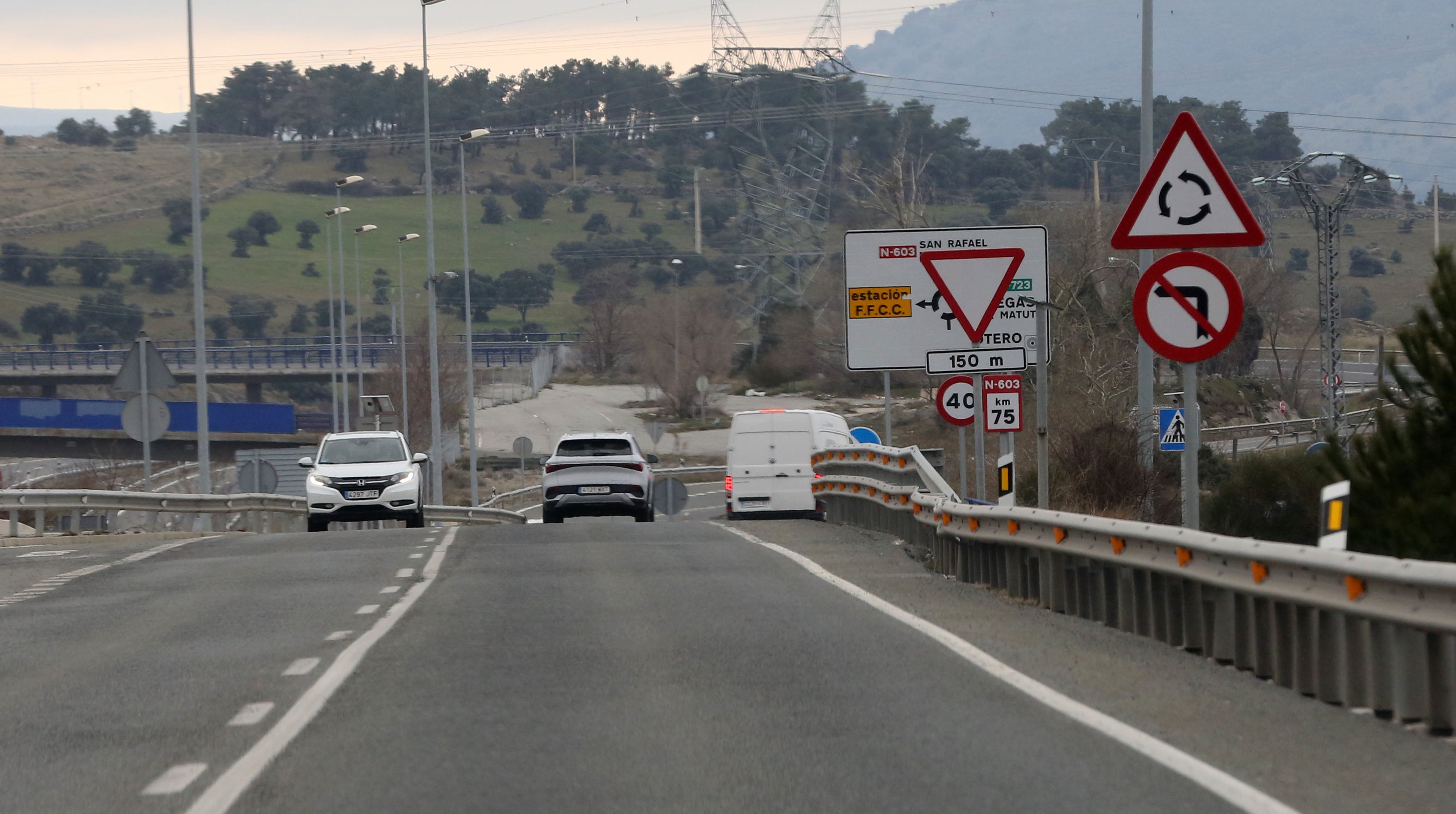 Kilómetro 75 de la N-603, en Otero de Herreros.