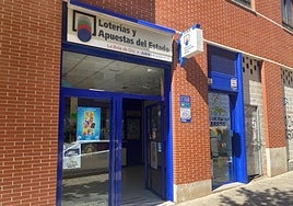 Despacho de lotería donde ha sido sellado el boleto acertante.