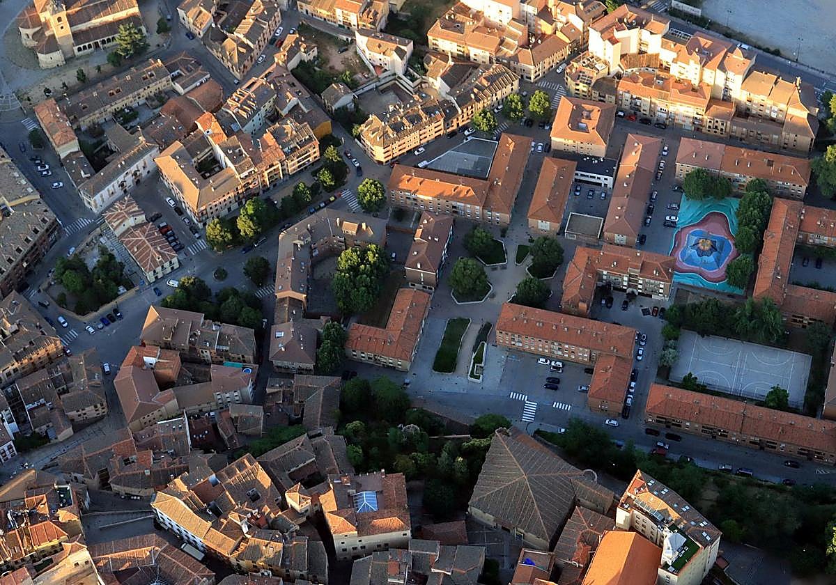 Vista aérea del barrio de San Millán en Segovia.