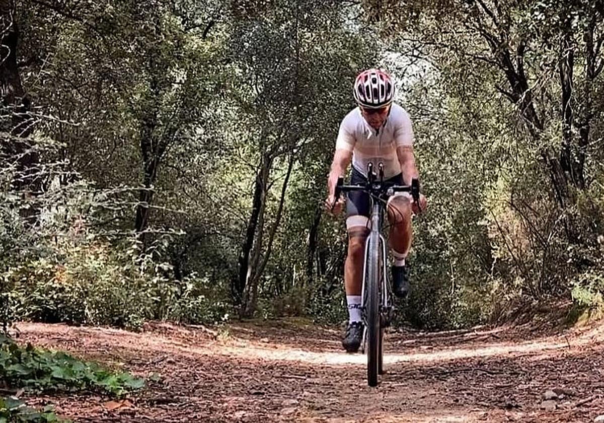 David Torre, en su bici.