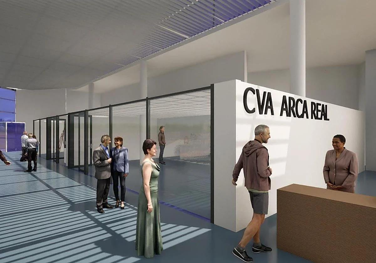 Infografía de las salas que ampliarán el centro de vida activa en una parte del antiguo Mercadona de la calle Arca Real.