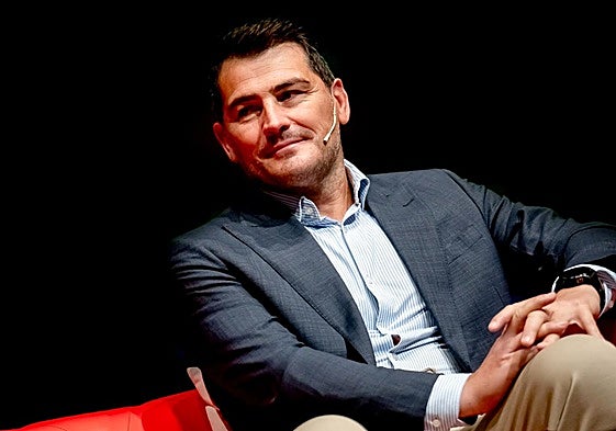 Iker Casillas, durante su participación en el Auditorio de León.